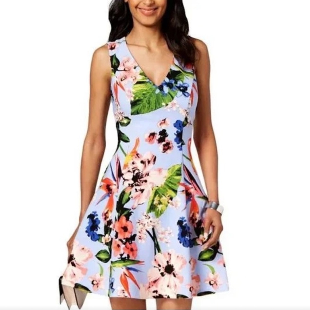 Vince Camuto Hawaiian Print Dress